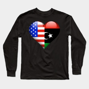 Half American Half Libyan - Gift for Libyan From Libya Long Sleeve T-Shirt